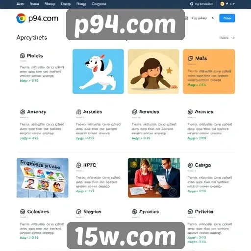 Análise das principais seções do site p94.com